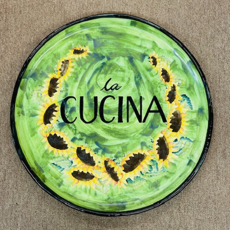 La Cucina Sunflower Platter
Green Yellow Black Brown Size: 21.5diameter