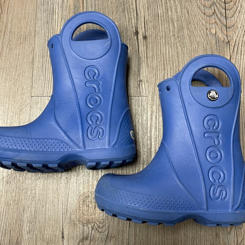 Crocs Rain Boots, Blue, Size: 8T