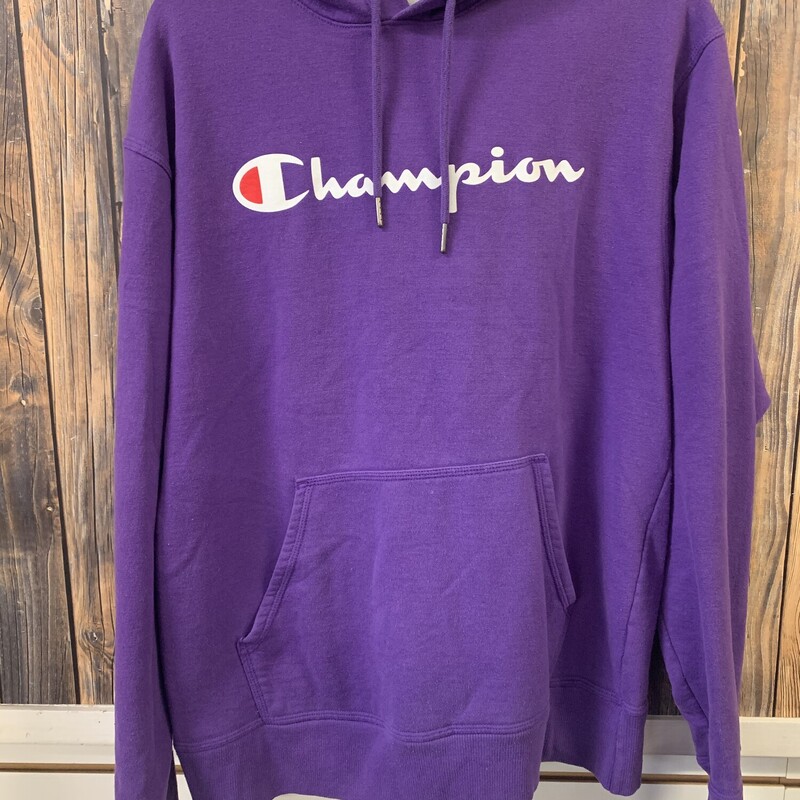 Purple Champion Hoodie, Size: M