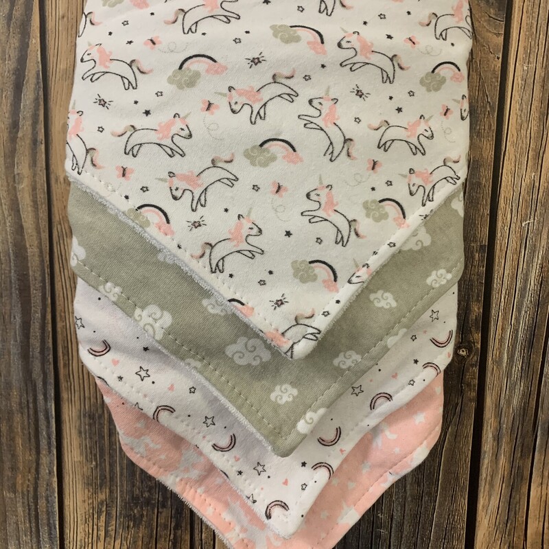 NWT Unicorn Bandana Bibs