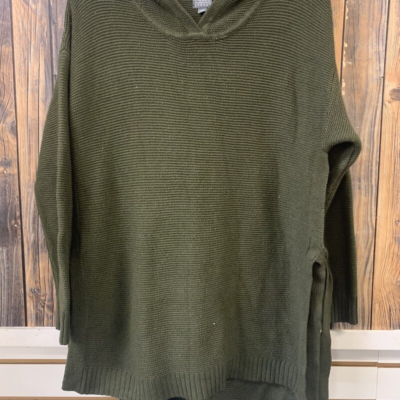 Green Hooded Sweater, Size: S