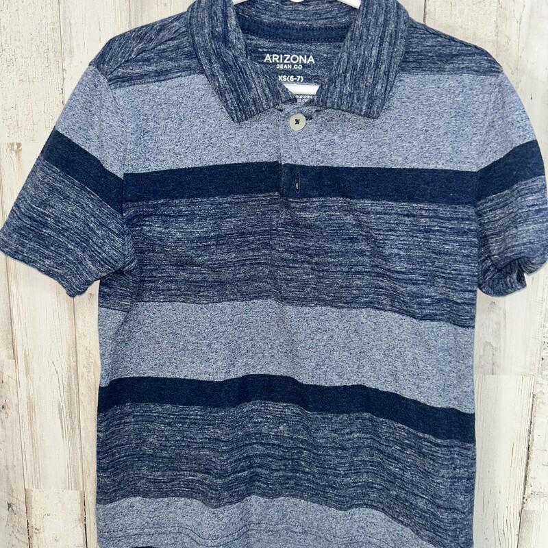 6/7 Blue Stripe Polo, Blue, Size: Boy 5-8