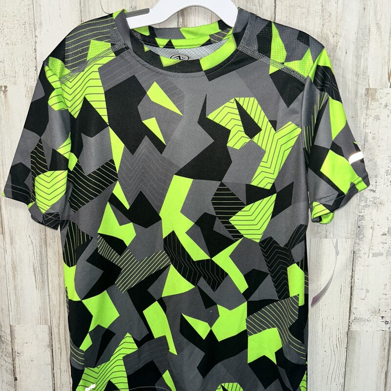 8 Lime Printed Tee, Green, Size: Boy 5-8