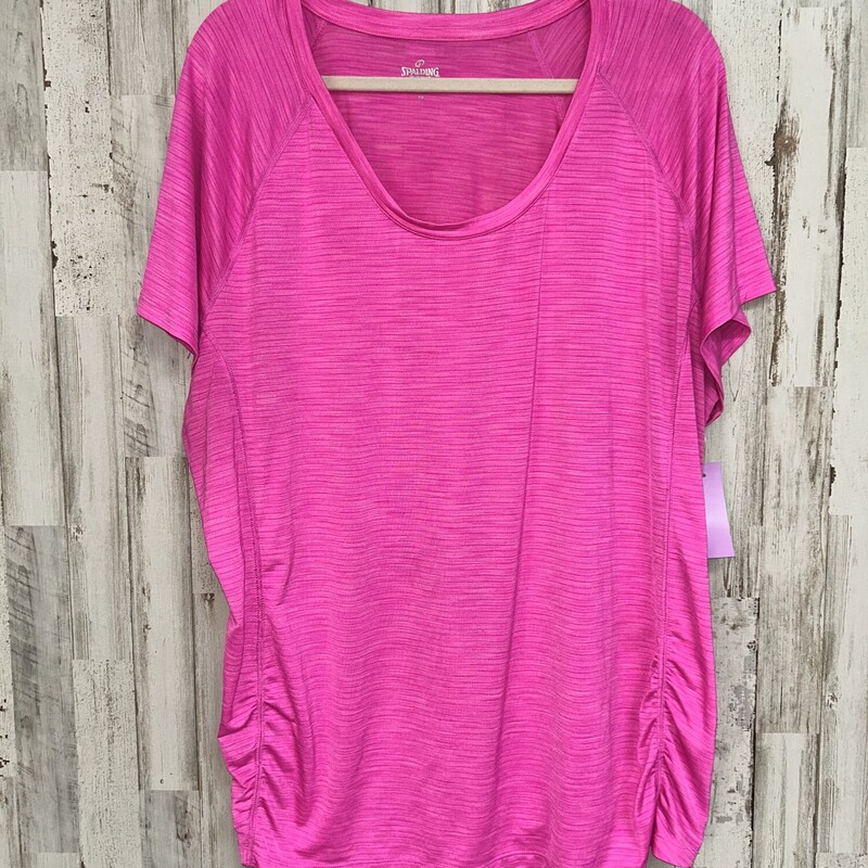 2X Neon Pink Stripe Tee