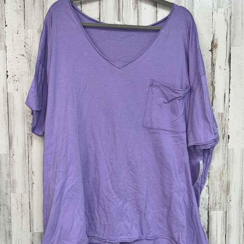 XL Purple Pocket Tee, Purple, Size: Ladies XL