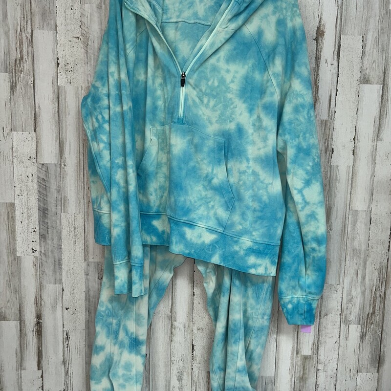 2X 2pc Blue Dye Sweat Set