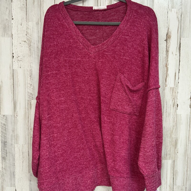 1X Pink Knit Pocket Top