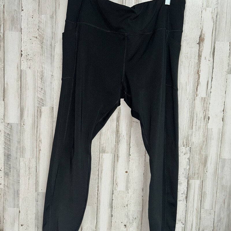 2X Black Pocket Leggings