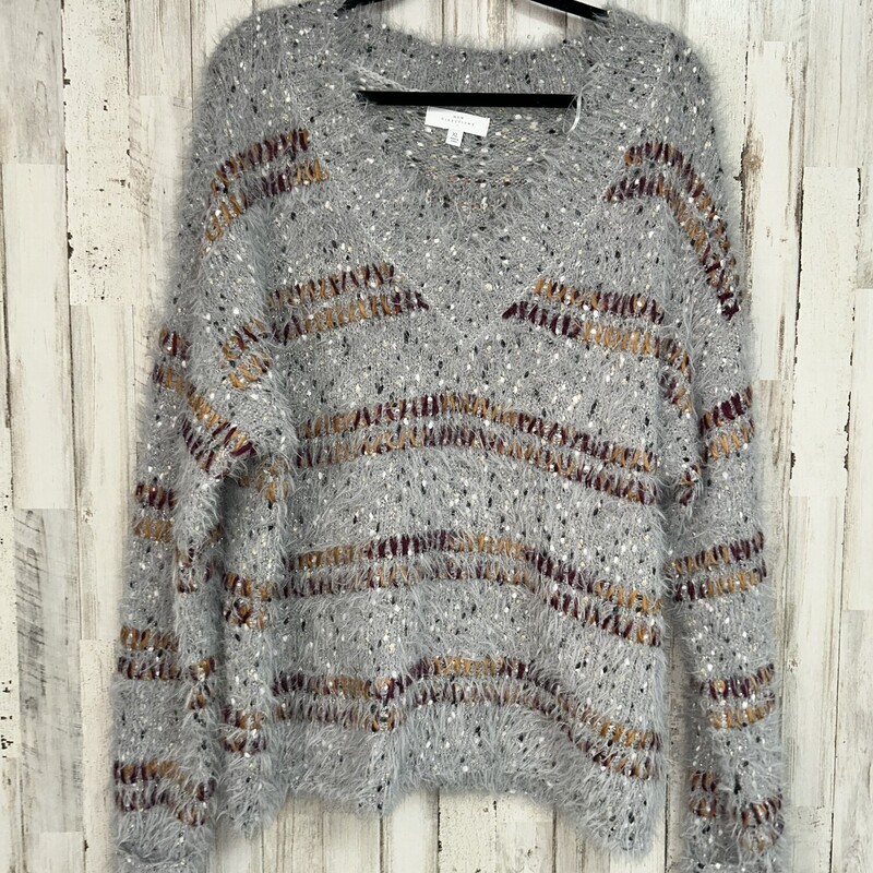 XL Grey Fuzzy Sweater