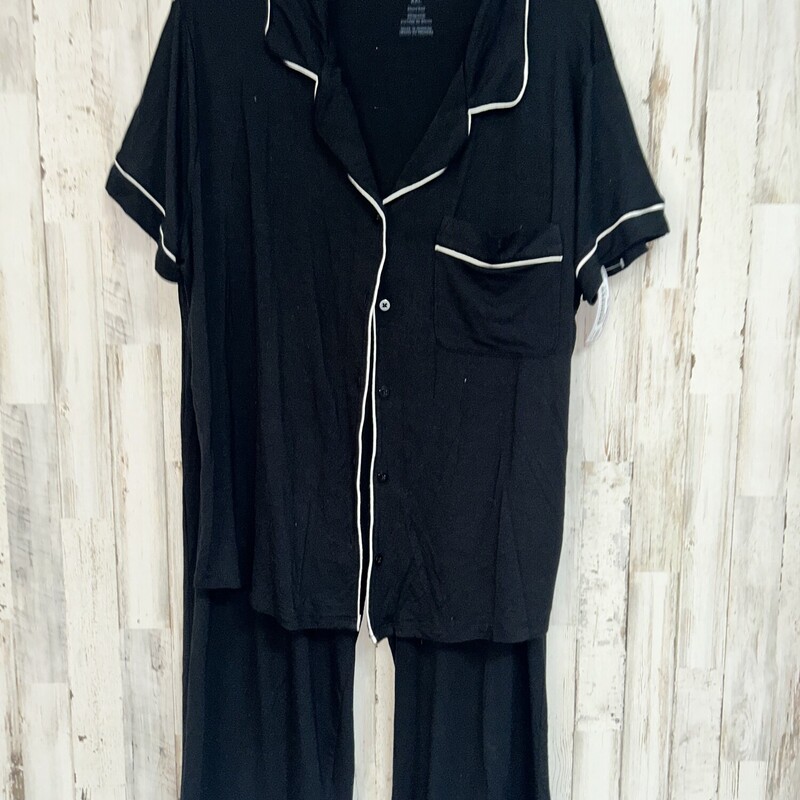 2X 2pc Black Button Pjs