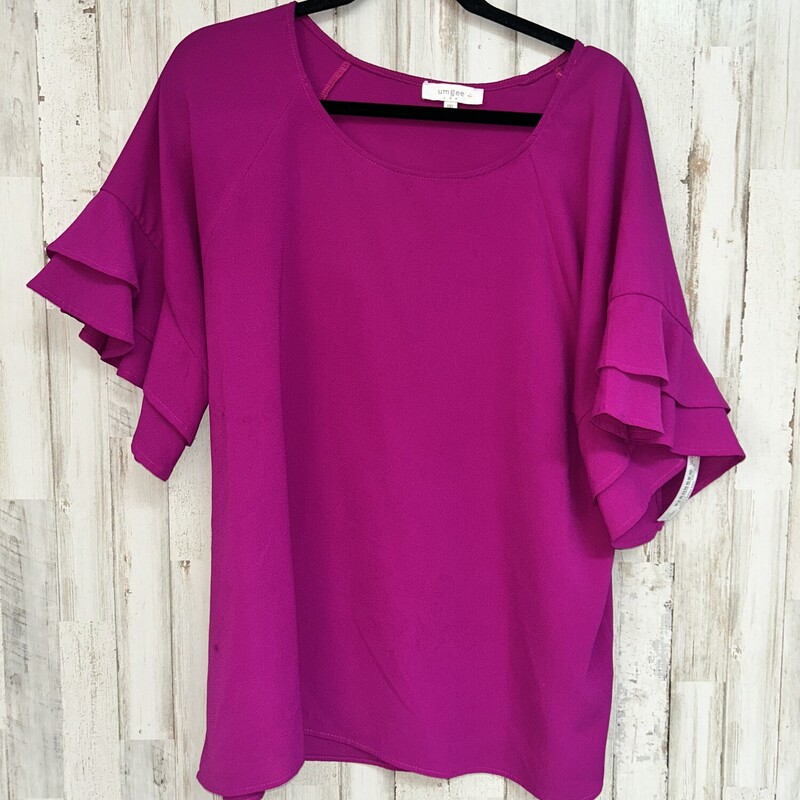 1Xl Purple Ruffled Top