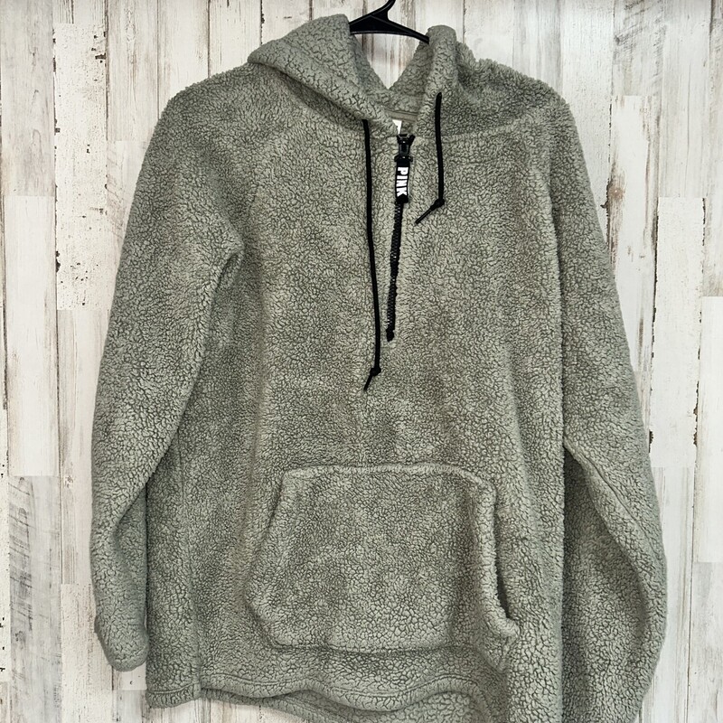 M Olive Sherpa Hooded Pul