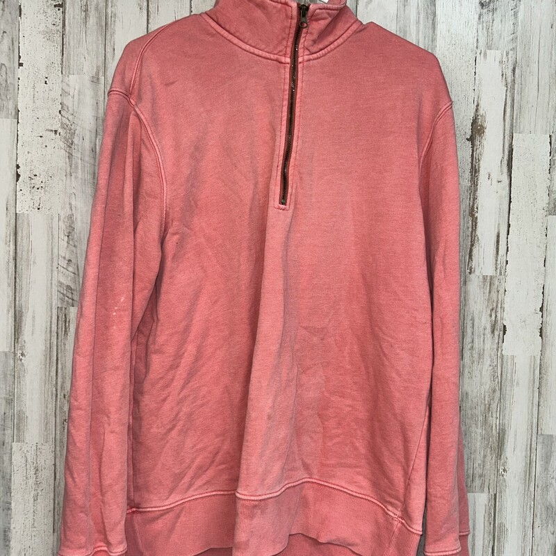 L Pink 1/4 Zip Pullover