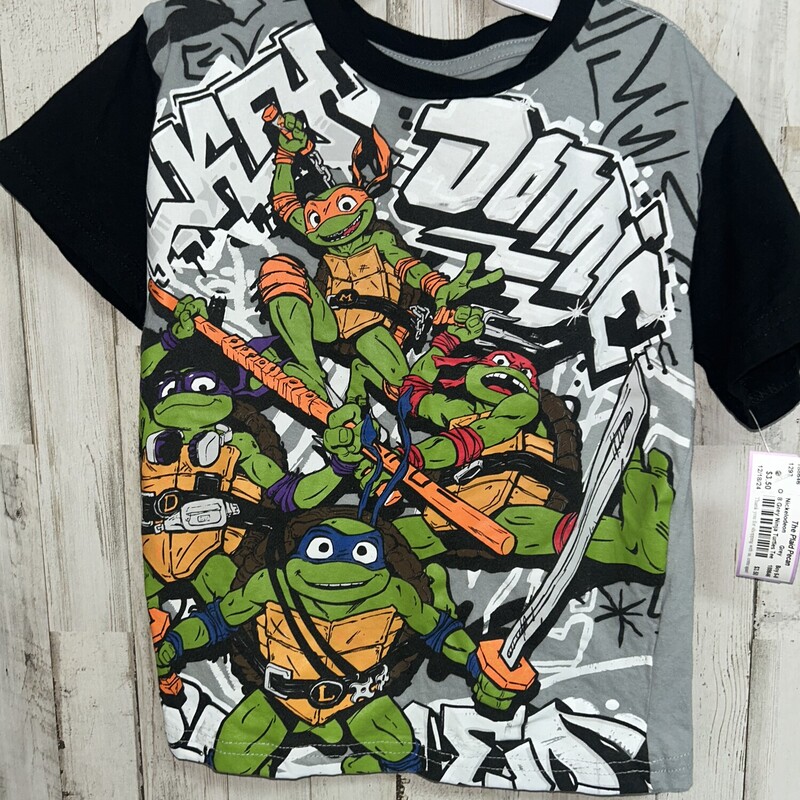 8 Grey Ninja Turtles Tee