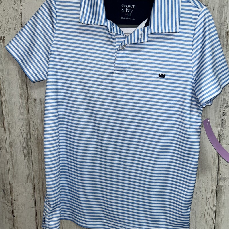 6 Blue Striped Polo