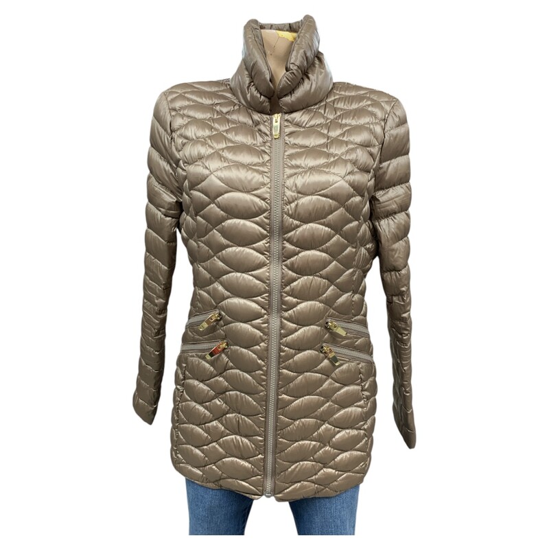 Via Spiga Puffer Coat, Brown, Size: M