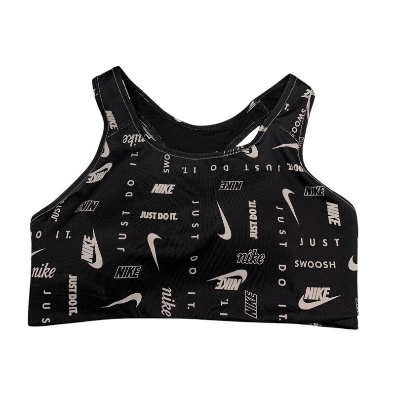 Nike Sportbra, Blk/whit, Size: XL