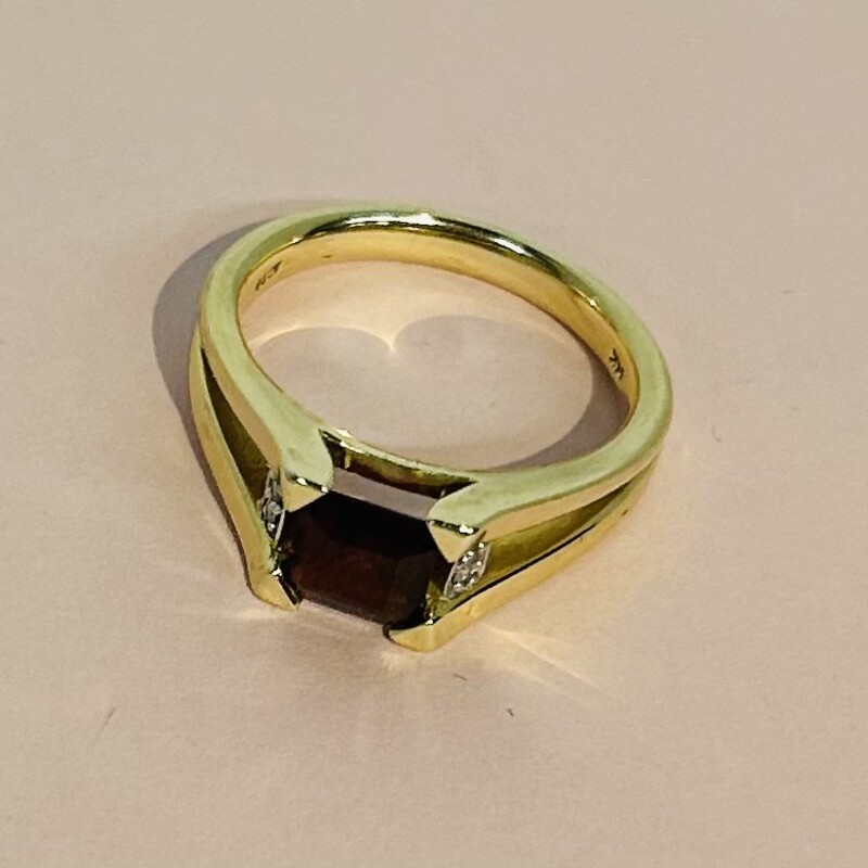 14K Garnet Diamond Ring
Gold with Red Garnet Stone
Size: 7.5
Includes Appraisal