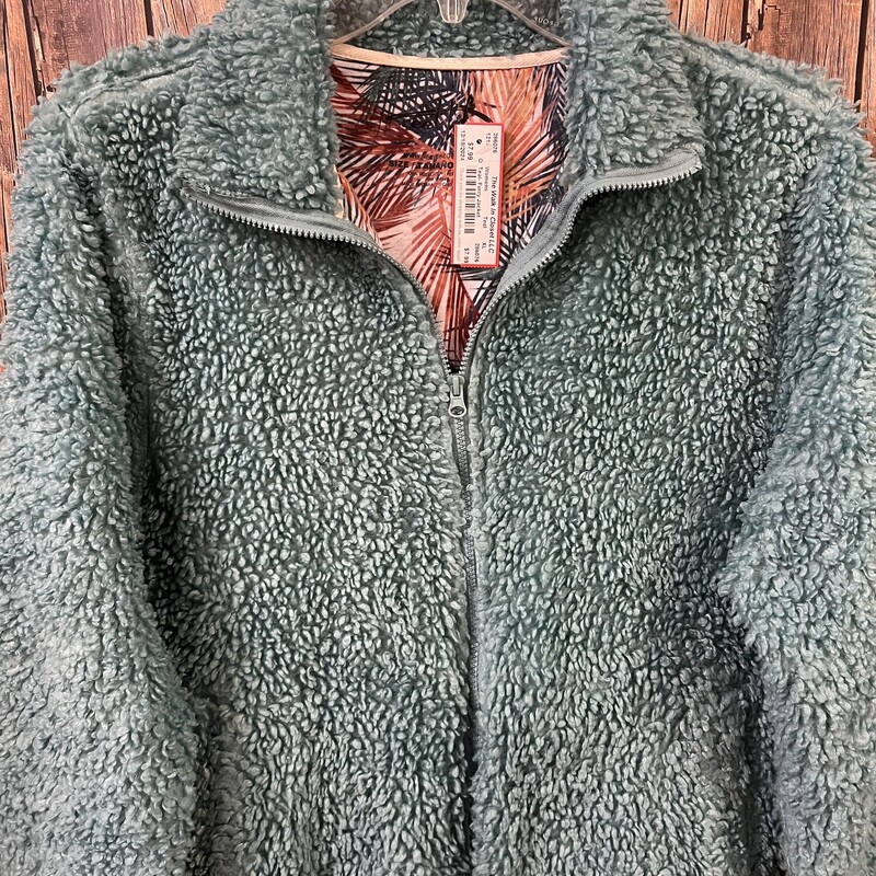 Teal- Furry Jacket, Teal, Size: XL