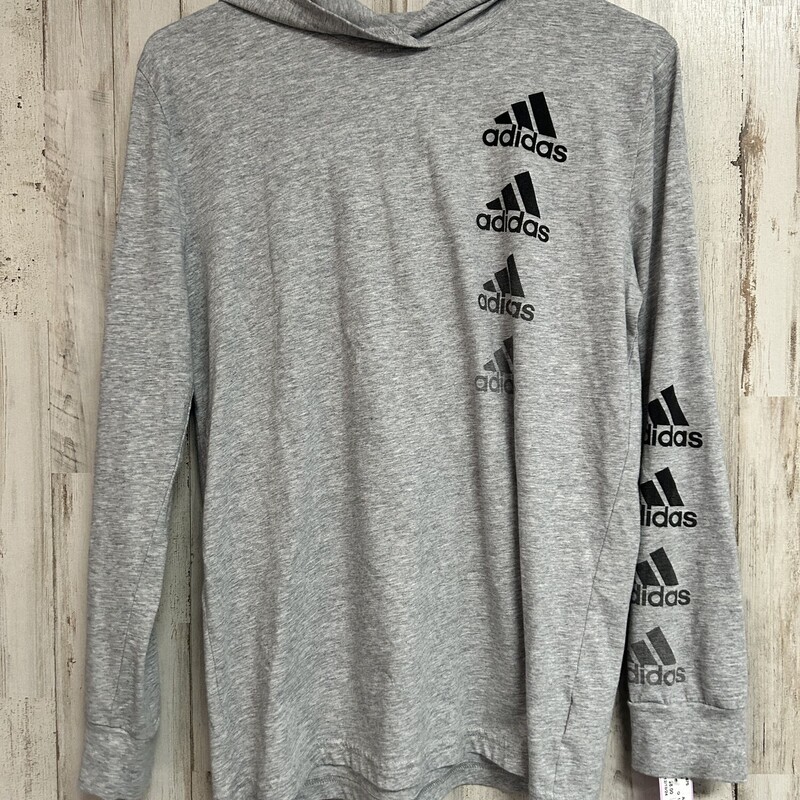 14/16 Grey Logo Hooded To, Grey, Size: Boy 10 Up