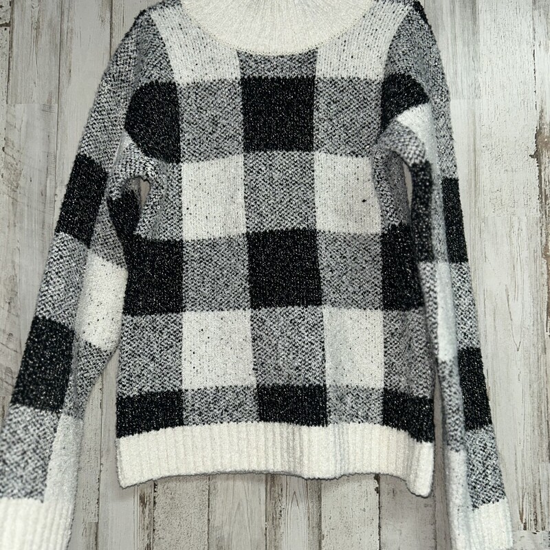 7/8 Black Plaid Sweater