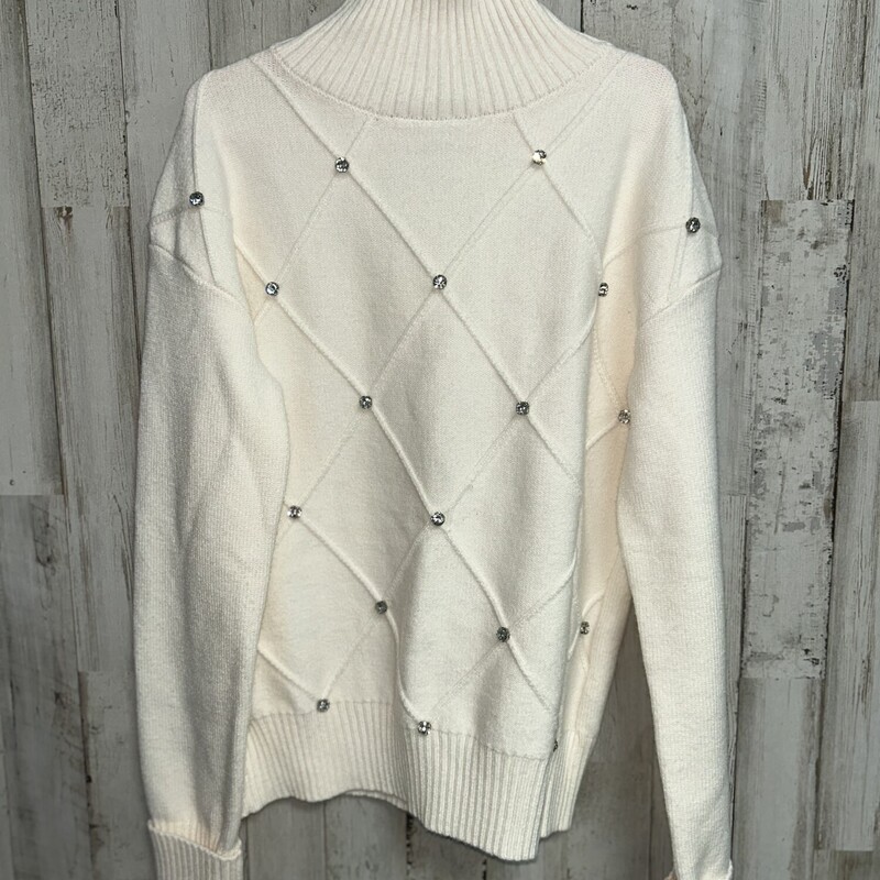 7/8 Cream Studded Sweater