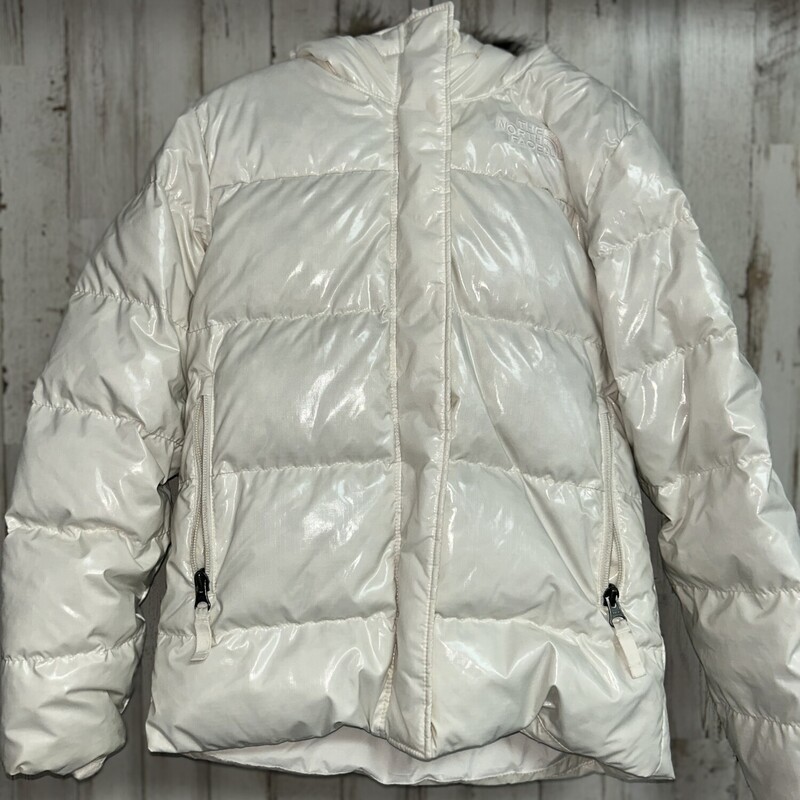 7/8 White Puffer Jacket