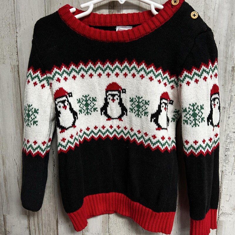 4T Black Penguin Sweater