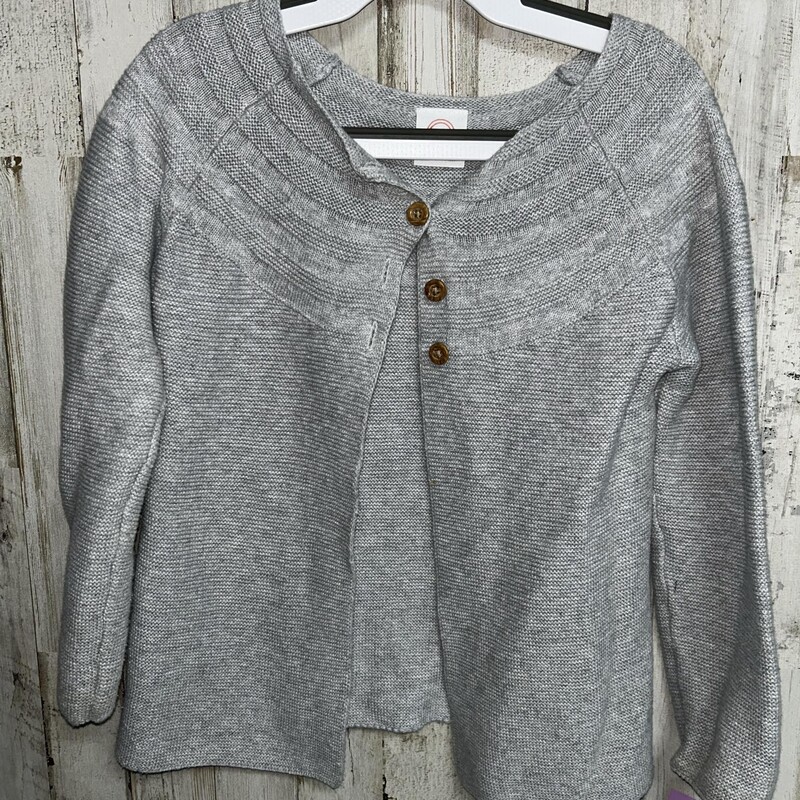 5T Grey Knit Button Cardi