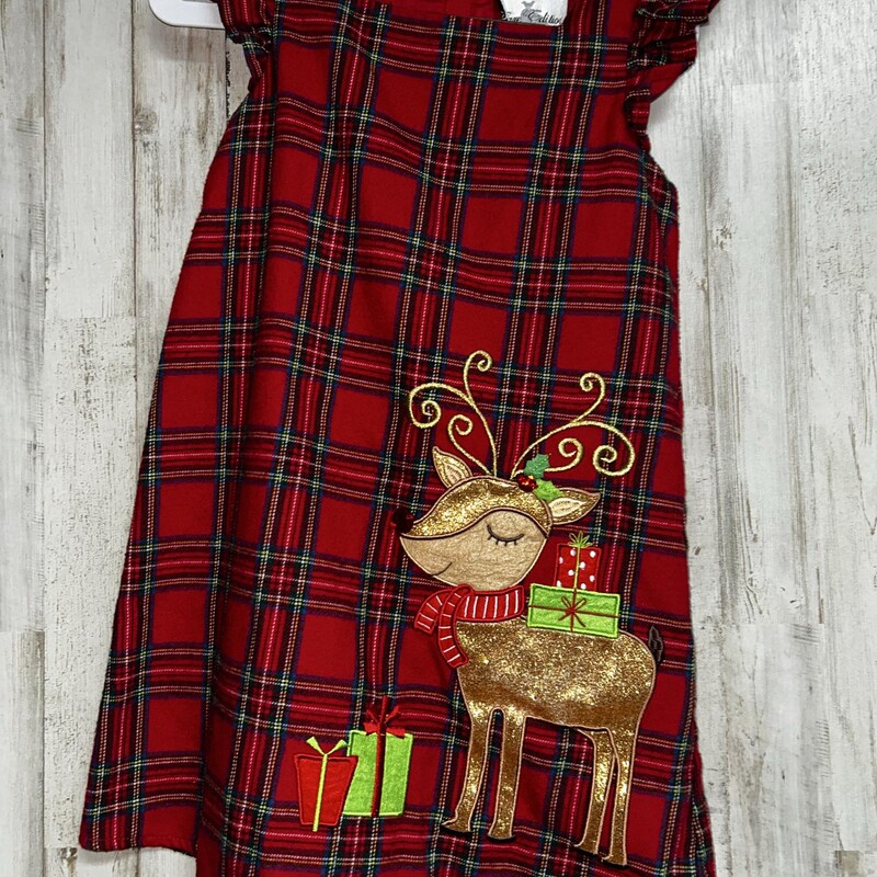 4 Plaid Reindeer Dress