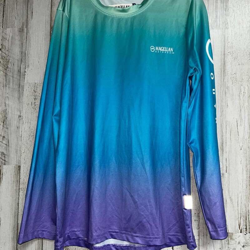 6/7 Colorful Ombre Tee, Blue, Size: Girl 7/8