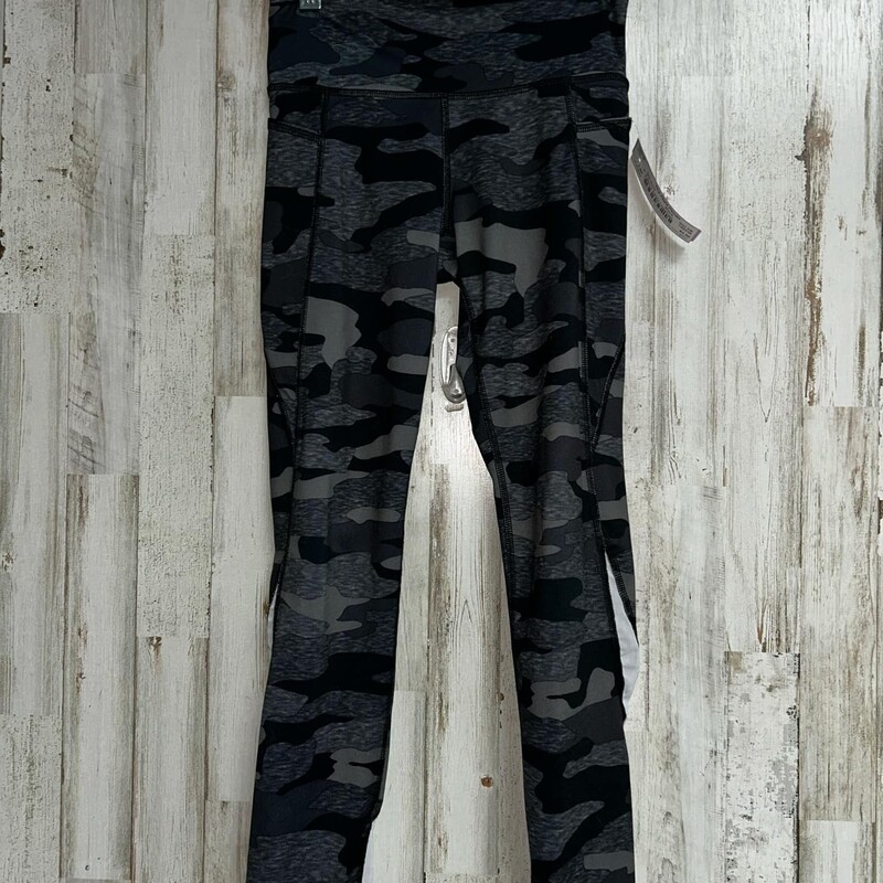 8 Black Camo Leggings, Black, Size: Girl 7/8