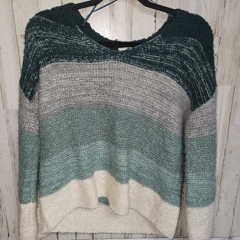 S Green Stripe Knit Sweat