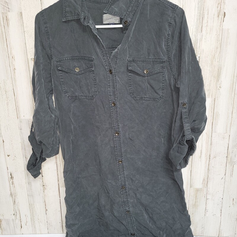 XS Dark Grey Button Up