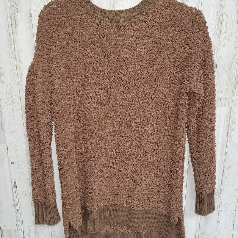 S Brown Popcorn Sweatshir, Brown, Size: Ladies S