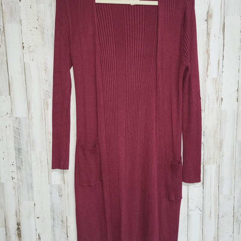 M Maroon Knit Cardigan, Red, Size: Ladies M