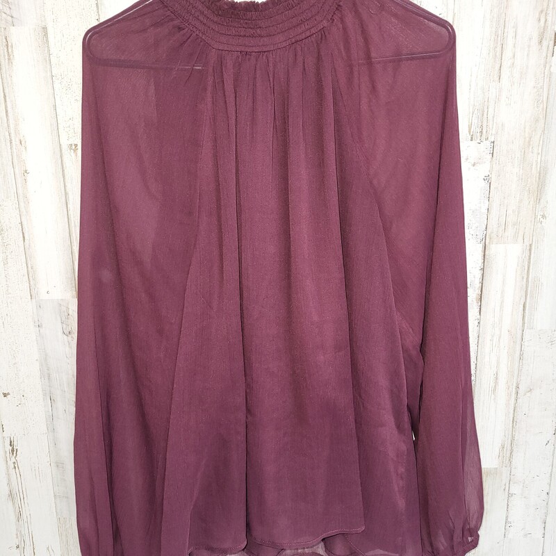 XL Maoon Sheer Blouse