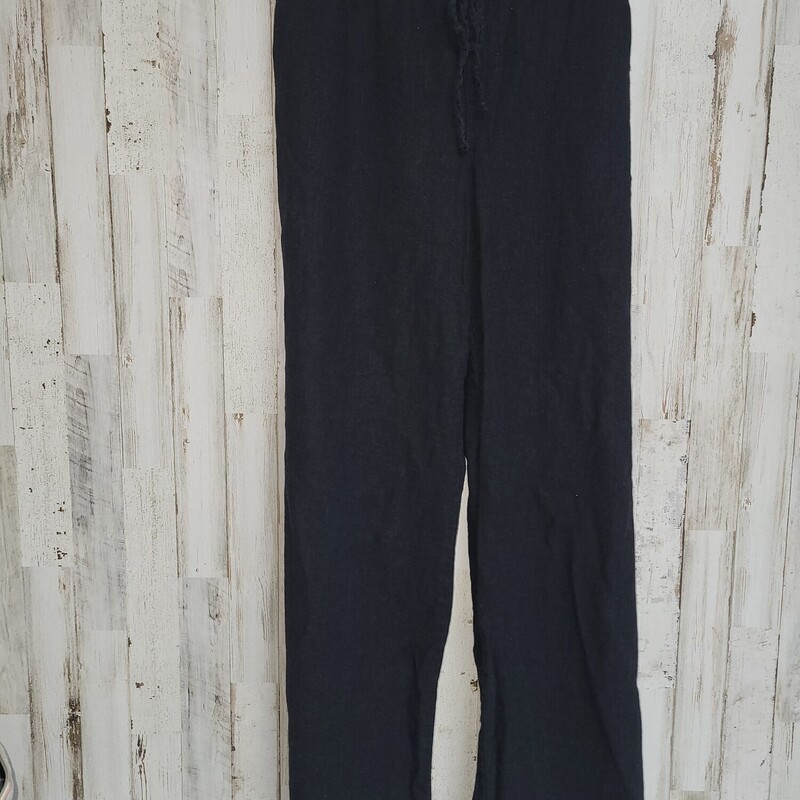 L Black Linen Pants, Black, Size: Ladies L