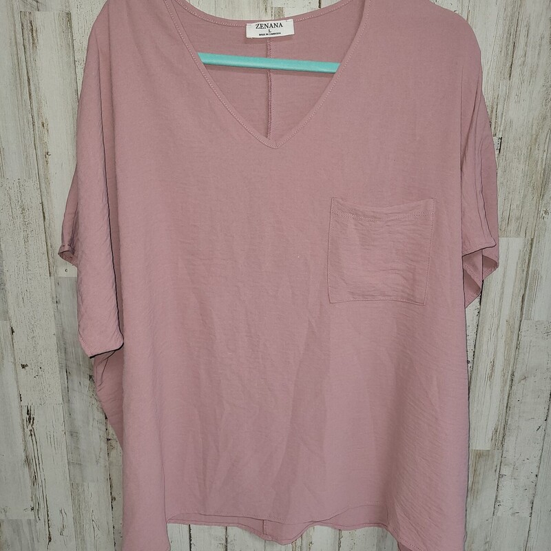 L Mauve Pocket Top