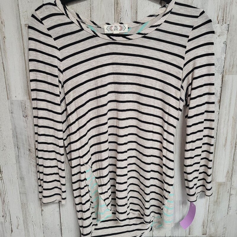 M Tan/Black Stripe Top, Tan, Size: Ladies M