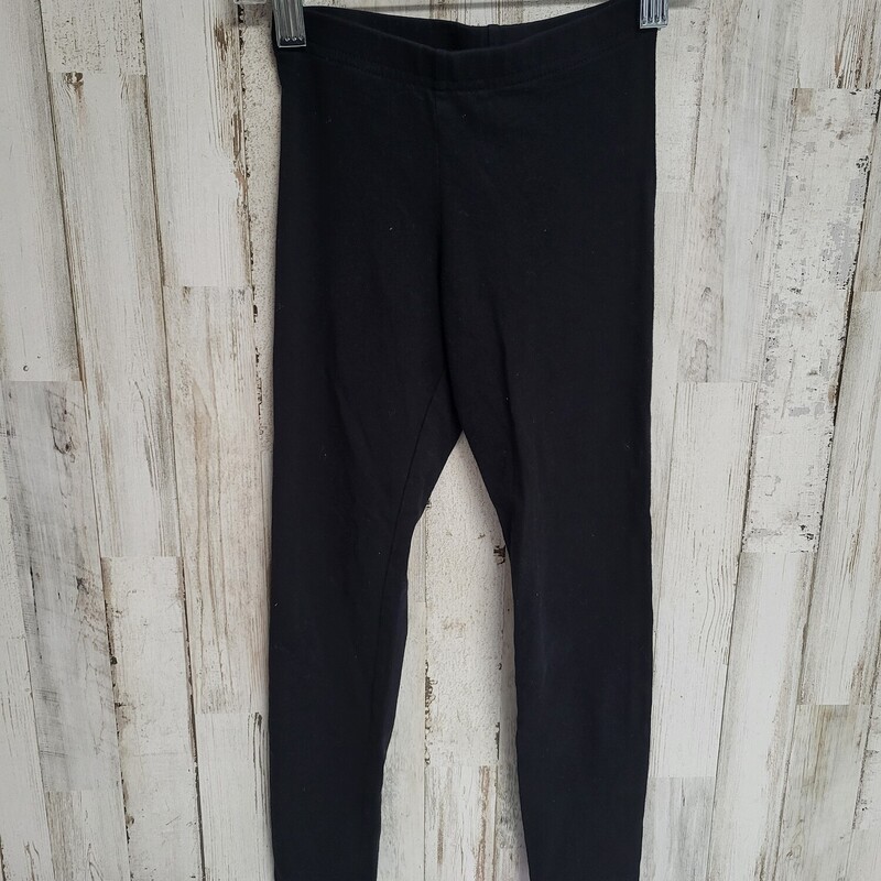 6/7 Black Cotton Leggings, Black, Size: Girl 6/6x