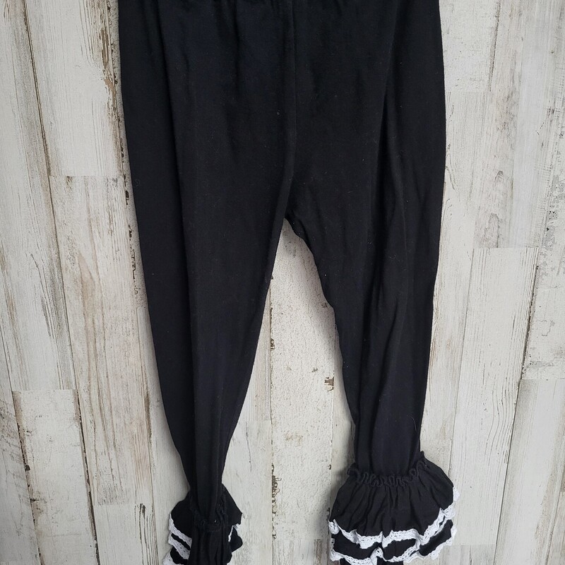 4T Black Ruffle Lace Pant, Black, Size: Girl 4T