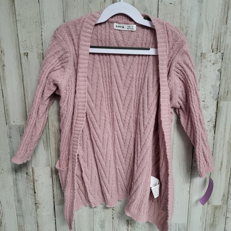 5 Pink Knit Cardigan, Pink, Size: Girl 5T