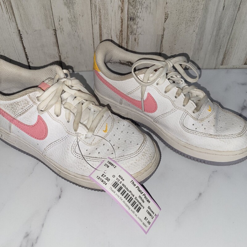 Y2.5 White/Pink Sneakers, White, Size: Shoes Y2.5