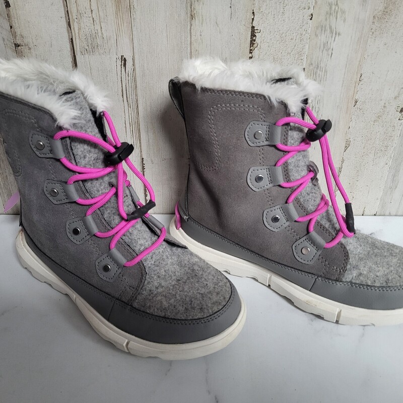 Y4 Grey Lace Up Boots