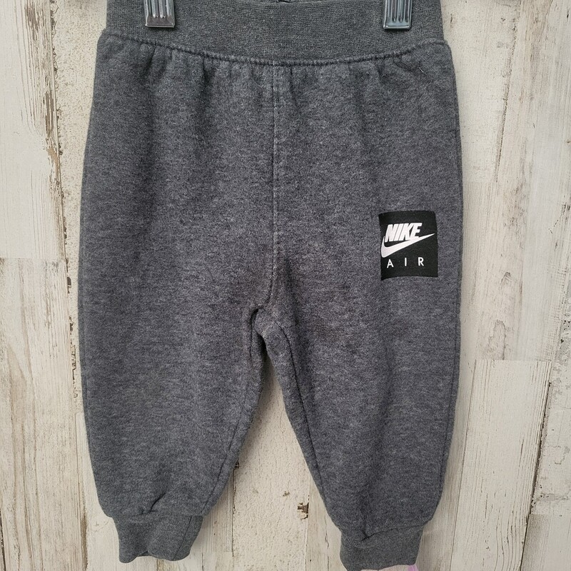 12M Grey Logo Joggers, Grey, Size: Boy 12-24m