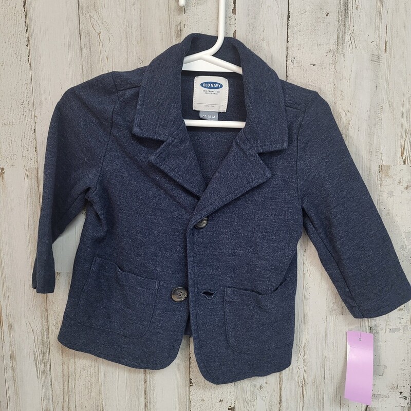 12/18M Blue Button Blazer, Blue, Size: Boy 12-24m