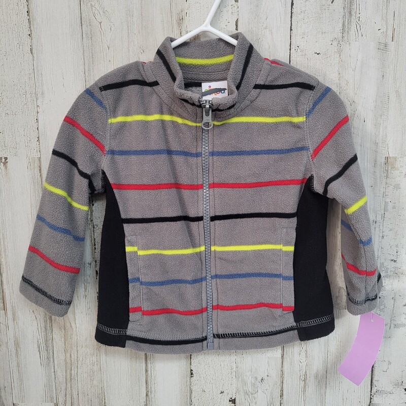 12M Grey Stripe Jacket, Grey, Size: Boy 12-24m