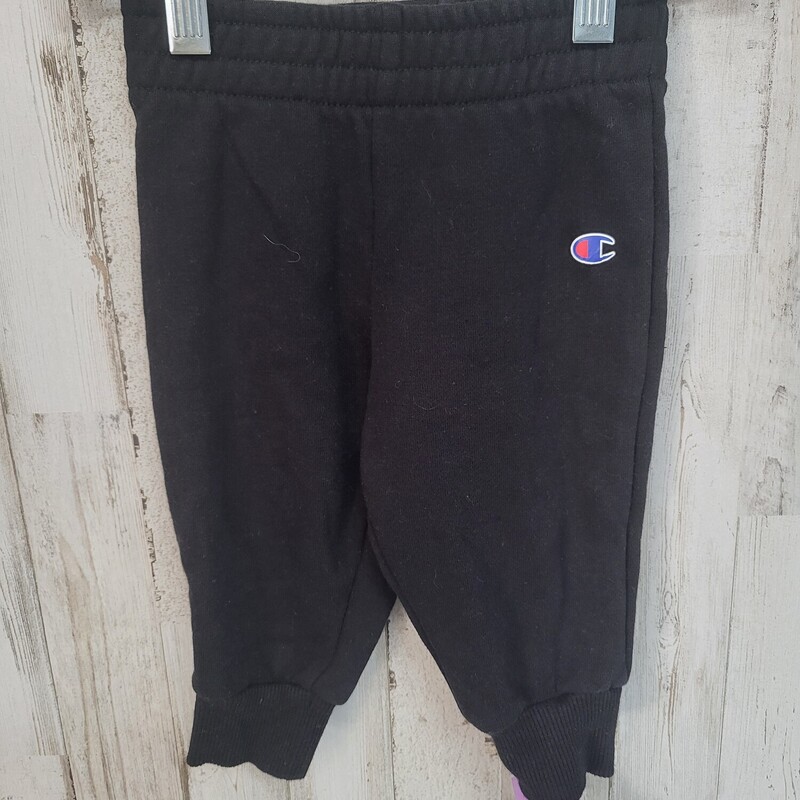 12M Black Logo Joggers, Black, Size: Boy 12-24m