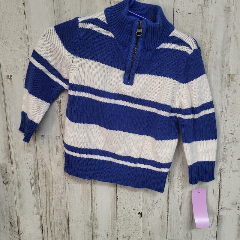 9/12M Blue Stripe Knit Pu, Blue, Size: Boy 12-24m